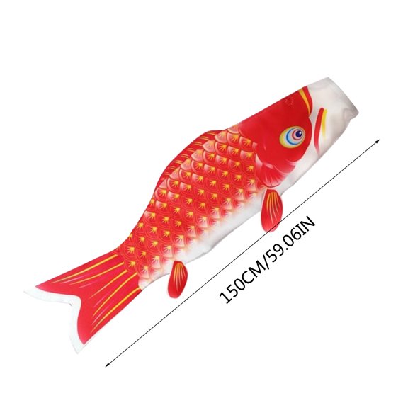 Blasgw Japanese-Windsock Streamer Fish Flag Kite Home Outdoors Hanging Decoration red