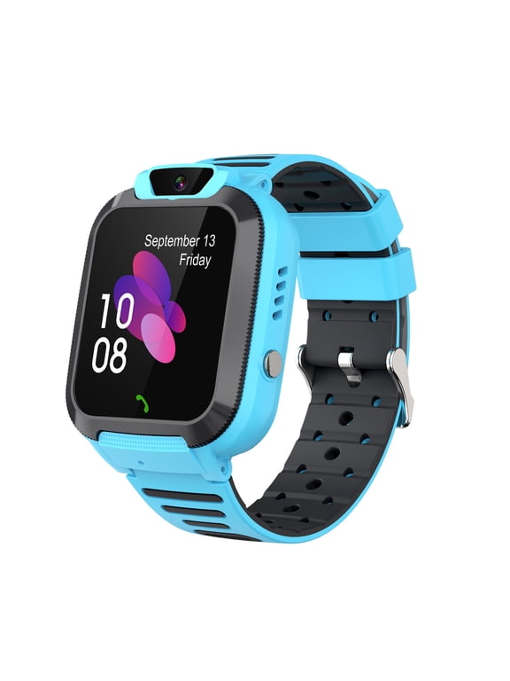 Kids Smart Watch For Boys Girls Ages 3-12 With Games Video Camera Music Player Call 12/24 Hour Clock Flashlight Calculator HD Touchscreen Blue