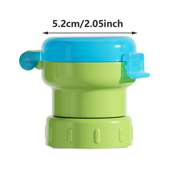 Blasgw Kids Water Bottle Cap Spill Proof Juice Water Bottle Cover Cap With Straw Green