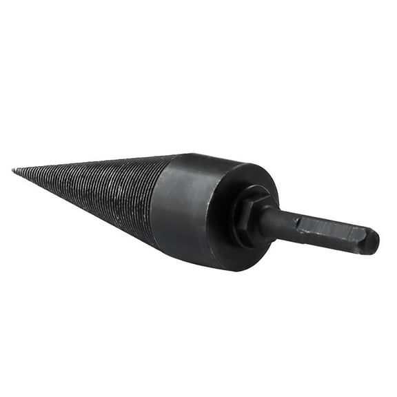 Blasgw Kindling Firewood Splitter Drill Bit Firewood Split Wood Punch Tool 38mm Black