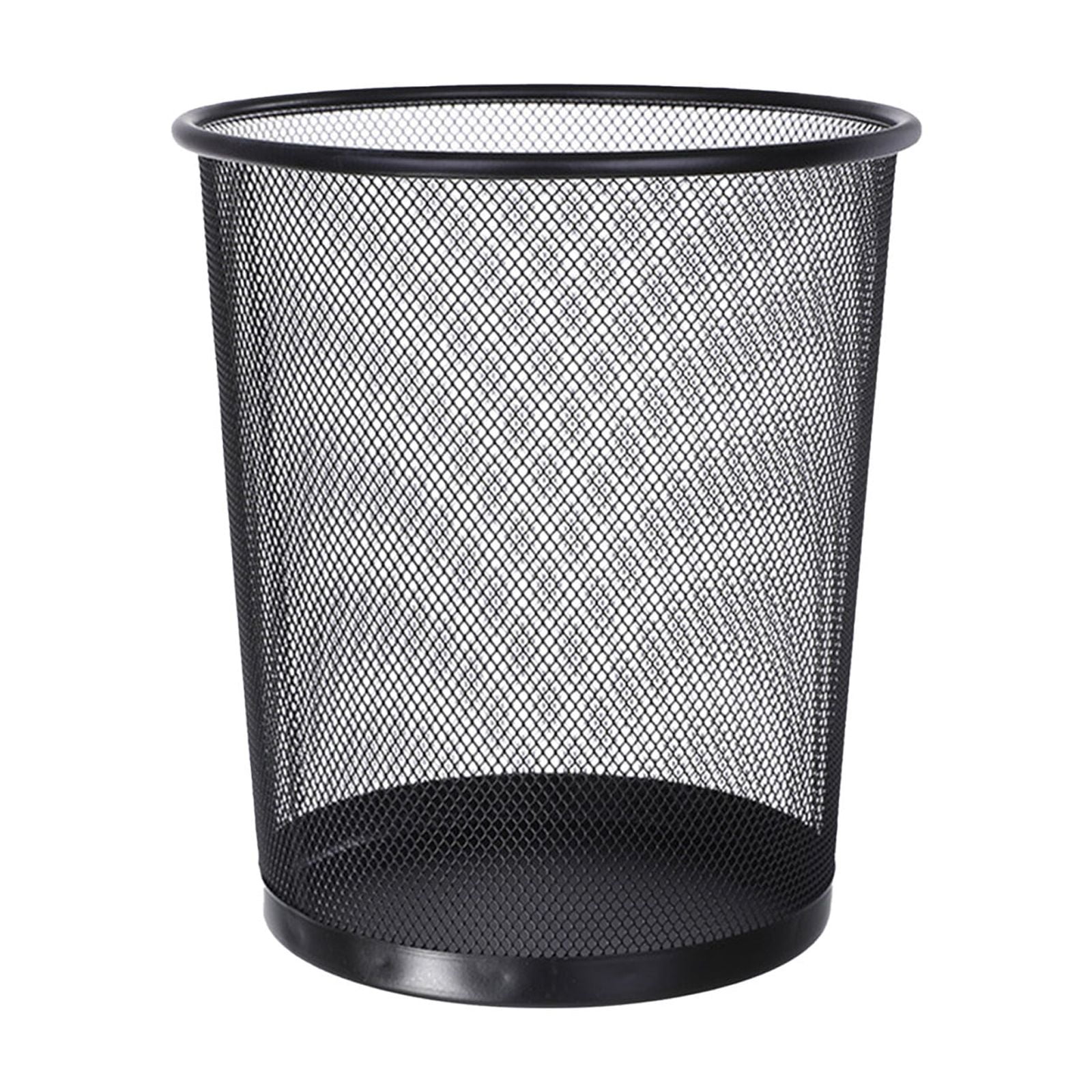 Blasgw Metal Meshround Garbage Can Trash Can Garbage Can Wastebaskets For Bathroom Bedroom Office Kitchen Small Space Living Trash Bin Black