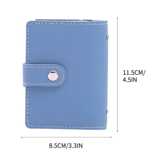 Blasgw Mini Savings Binder - Personalized Cash and Card Management for Pocket Money Challenge PU Leather, Unique Gift Blue