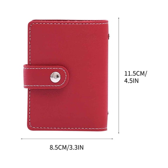 Blasgw Mini Savings Binder - Personalized Cash and Card Management for Pocket Money Challenge PU Leather, Unique Gift Red