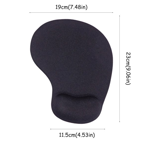 Blasgw Mouse Pad With Wrist Support Ergonomic 3D Mousepad Anime Solid Color Mousepad Black