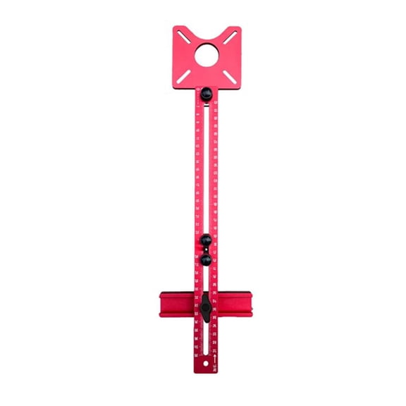 Blasgw Multi-Function Circular Drilling Guide Tool 3-in-1 Router Jig for Woodworking, Precision Slotting Hole Positioning Support Durable Aluminum Alloy, Detachable Versatile Design red