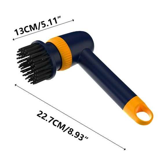 Blasgw Multi-Functional Cordless Electric Cleaning Brush - Handheld Kitchen Toilet Cleaner,Rechargeable Scrubber with 2 Surging Power Modes,Versatile Brush Heads for Effortless Cleaning Dark Blue