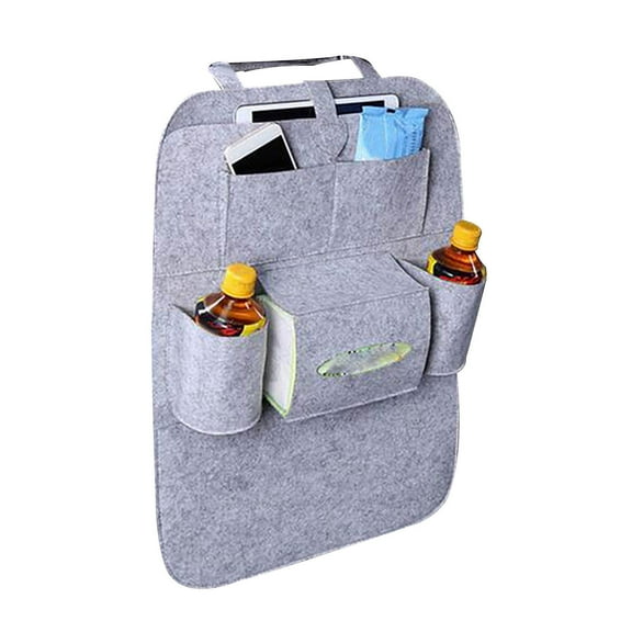 Blasgw Multifunctional Back Storage Bag For Car Seat Storage Net Pocket Gray