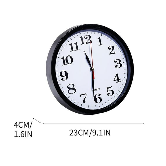 Blasgw Mute Wall Clock Creative Fashion Living Room Three-dimensional Digital Scale Clock Plastic Clock 9 Inch 23CM A