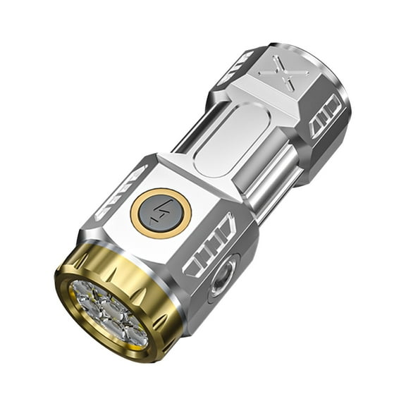 Blasgw New Super Bright Rechargeable LED Flashlight - 8-Mode Long Range Torch Light,USB Charging,Portable Outdoor Searchlight for Camping,Hiking Home Emergency - Includes Soft Light Filter White