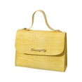 thumbnail image 1 of Blasgw One Shoulder Crossbody Bag Leather Large Capacity Multi Compartment Women Bag Yellow, 1 of 3