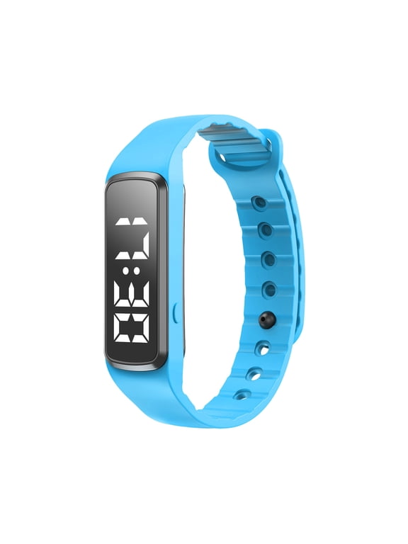 Outdoor Sports Multifunctional Bracelet Vibration Alarm Clock Reminder 24 Hours Pedometer Sports Bracelet Sky Blue