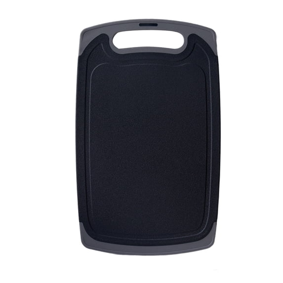 Blasgw Plastic Cutting Boards For Kitchen Dishwasher Safe Double-sided Design Extra Large Cutting Board For Meat Easy Grip Handle Non-Slip With Grinding Area Black