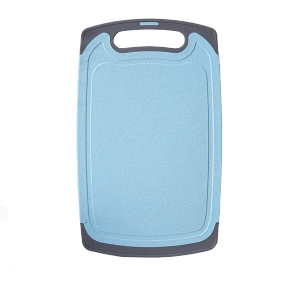 Blasgw Plastic Cutting Boards For Kitchen Dishwasher Safe Double-sided Design Extra Large Cutting Board For Meat Easy Grip Handle Non-Slip With Grinding Area Blue