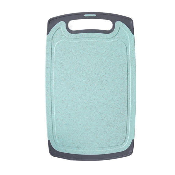 Blasgw Plastic Cutting Boards For Kitchen Dishwasher Safe Double-sided Design Extra Large Cutting Board For Meat Easy Grip Handle Non-Slip With Grinding Area Mint Green