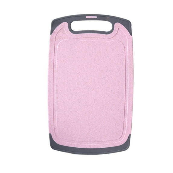 Blasgw Plastic Cutting Boards For Kitchen Dishwasher Safe Double-sided Design Extra Large Cutting Board For Meat Easy Grip Handle Non-Slip With Grinding Area Pink