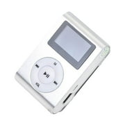 Blasgw Portable MP3 Player, Mini USB LCD Screen MP3 Card Support Sports Music Player Silver