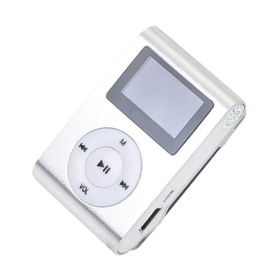 Blasgw Portable MP3 Player, Mini USB LCD Screen MP3 Card Support Sports Music Player Silver