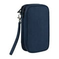 thumbnail image 1 of Blasgw Power Hard Disk Protective Sleeve Charging Treasure U Disk Shield Headset Data Cable Digital Accessories Storage Bag Multi-layer Protective Sleeve Navy, 1 of 5