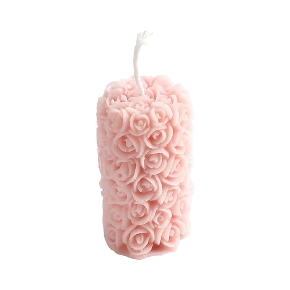 Blasgw Rose Shaped Scented Pillar Candle - Exquisite Floral Aroma Candle for Home Decor, Relaxation, Birthday Gifts, Handcrafted with Vegetable Wax, Surprise Fragrance Varieties B