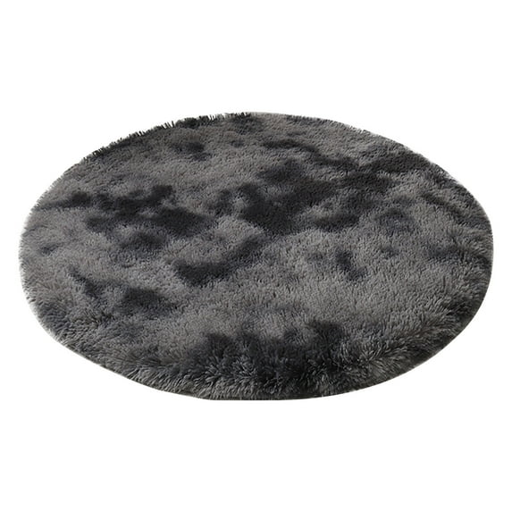 Blasgw Round Rug For Girls Bedroom,Circle Rug For Room,Carpet For Teen Girls Room,Circular Rug For Nursery Room,Fuzzy Plush Rug For Dorm,Cute Room Decor For Baby Dark Gray