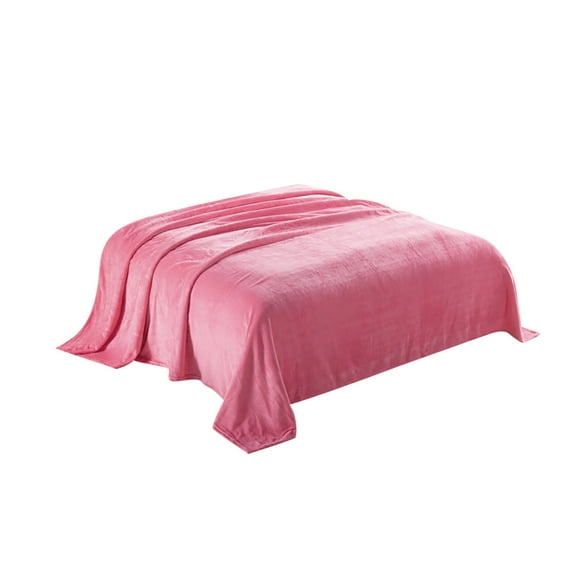 Blasgw Soft Microfiber Flannel Blankets For Couch Bed Sofa Ultra Warm For All Seasons Pink