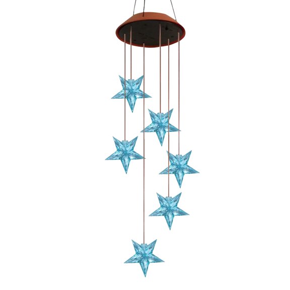 Blasgw Solar LED Wind Chime Light for Outdoor Decoration, Festival Atmosphere Hanging Light As shown