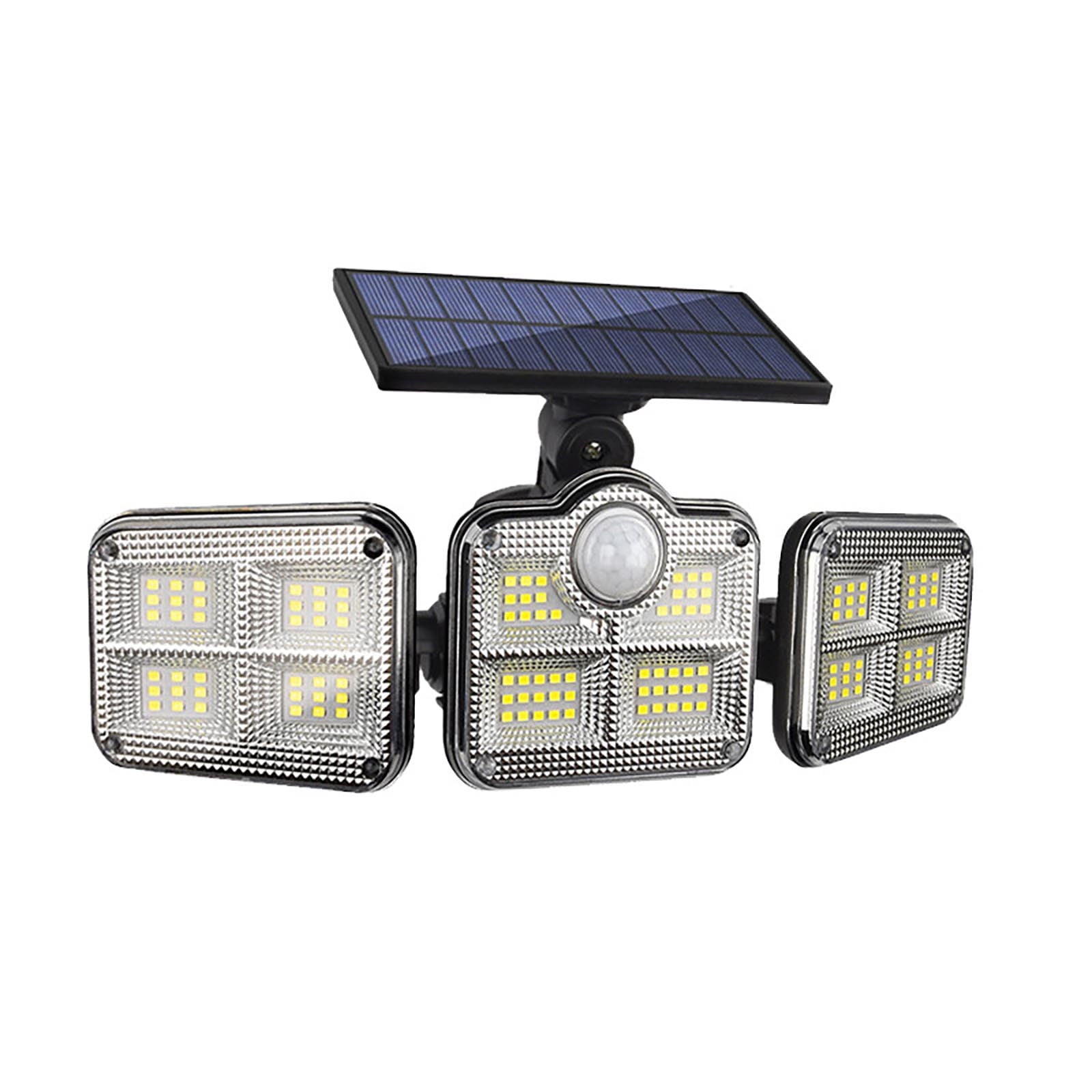 Blasgw Solar Lights Outdoor Motion Sensor 3 Heads, 280 LED Super Bright Security Light Solar Powered, Adjustable 3 Lighting Modes for Garage Yard Entryways Patio, IP65 Waterproof As shown