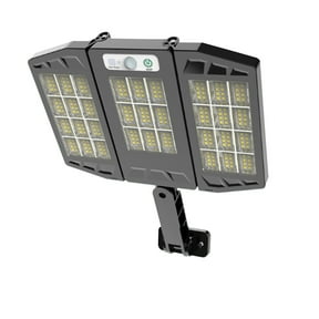 Blasgw Street, IP65, Dusk To Da-wn With Motion Sensor LED Security Flo-od For Parking Lot, Remote Control With 264 SMD Lamp Beads Black