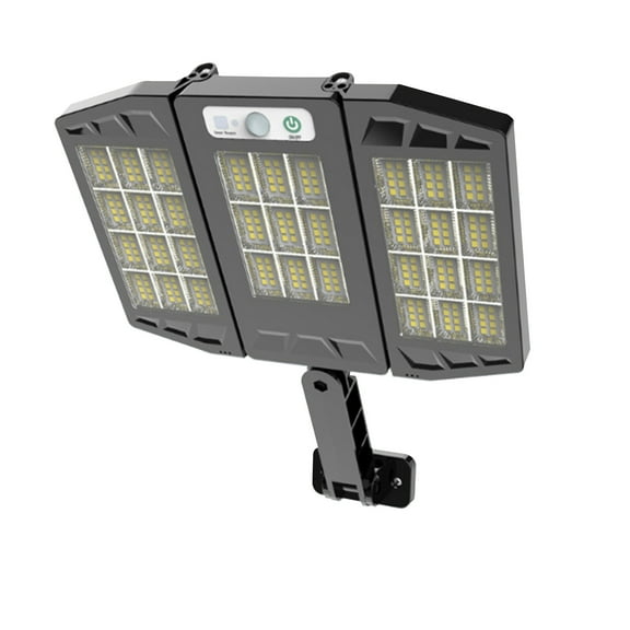 Blasgw Street, IP65, Dusk To Da-wn With Motion Sensor LED Security Flo-od For Parking Lot, Remote Control With 264 SMD Lamp Beads Black