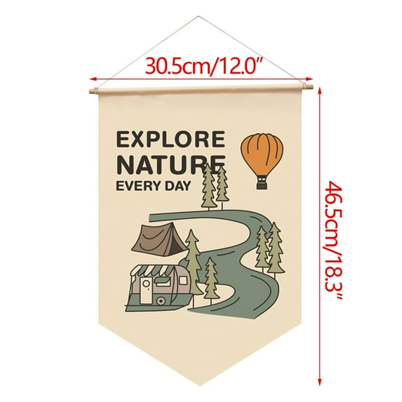 Blasgw Summer Camping Decorations - Outdoor Camp Flag String with Hanging Banners - Ideal Camping Supplies for Festive Outdoor Events D