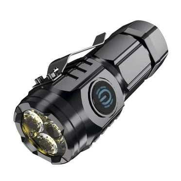 Blasgw Super Bright Mini LED Flashlight - Portable USB Rechargeable Tactical Light with 3 Light Modes,Waterproof Durable,Type-C Fast Charging,5W 3-Core Beads for Indoor Outdoor Activities black