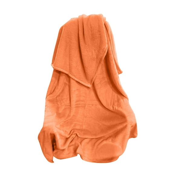 Blasgw Super Soft Warm Warm Micro Plush Fleece Blanket Throw Rug Sofa Bedding Orange