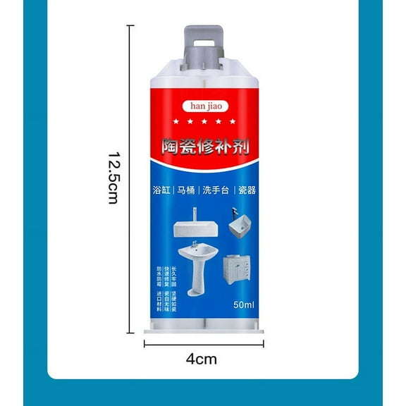 Blasgw Tile & Ceramic Repair Paste - 60g Marble Floor Chip Crack Filler, Seamless Glaze Restoration for Tiles, Porcelain, High Gloss Finish, Easy Application & Fast Drying, Water-Resistant as show