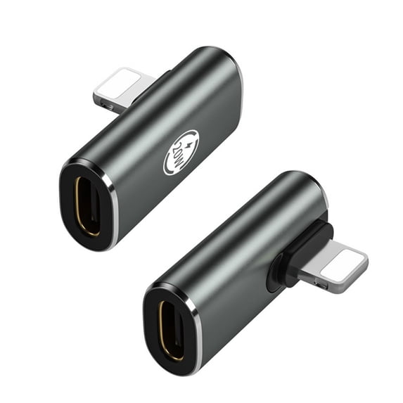 Blasgw Type-C USB To Lightningers Adapter Lightningers Male To Type-C USB Female Adapter For IOS Device Charging And Data Transmission Connector Port black