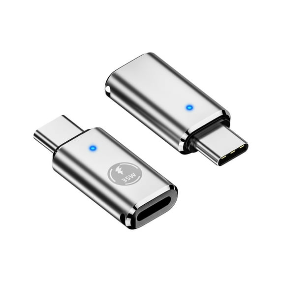 Blasgw USB-C to Lightning Adapter, MFi Certified Charging & Data Sync Converter, Durable Aluminum Alloy, High Speed 480Mbps, Reversible Plug & Play Portable & User-Friendly Silver