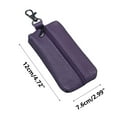 thumbnail image 1 of Blasgw Unisex Leather Key Case Wallet Pouch Bag Keychain Holder With Key Zipper Purple, 1 of 2