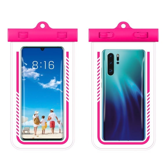 Blasgw Universal Phone Pouch IPX8 Phone Case For Beach Underwater Cellphone Dry Bag With Lanyard Fits All Phones Up To 7.2IN Pink