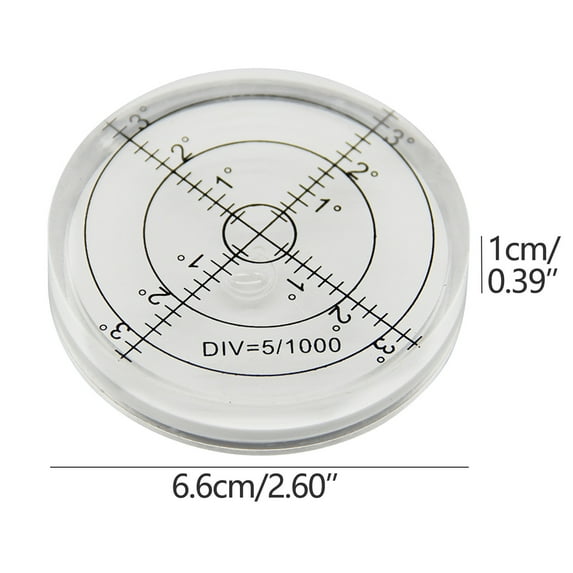 Blasgw Vientiane Level Bubble Portable Circular Level Small Balance Ruler High-precision Level Universal Level Bubble Scale Horizontal Bubble Plane Measurement 15ml White