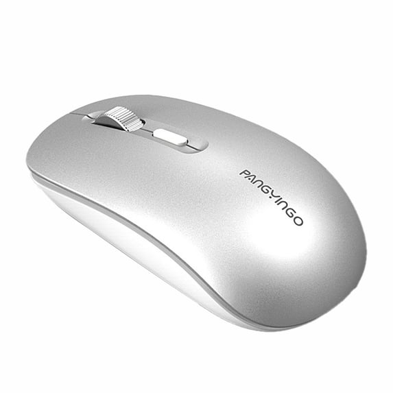 Blasgw Wireless Mouse Charging Mute Office Large Capacity Battery Plug And Play Long-lasting Battery Life Intelligent Power Saving Compatible Ergonomic Design Silver