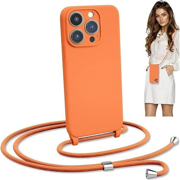 Blaspins Crossbody Lanyard Strap Case for iPhone 15, 6.1 inch 150 cm Strap