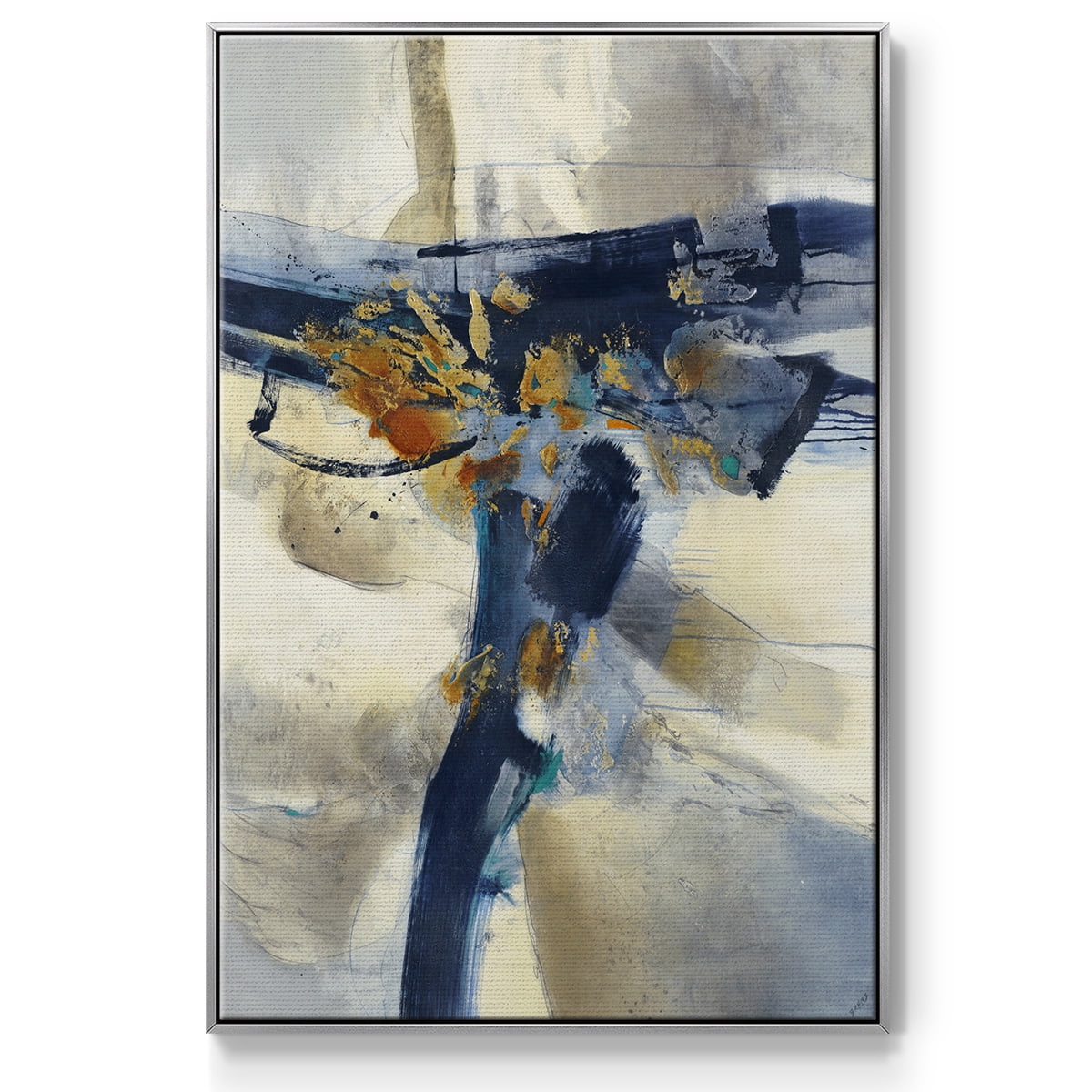 Blast Framed Premium Gallery Wrapped Canvas - Ready to Hang - 17 x 25 - Silver Floating Frame