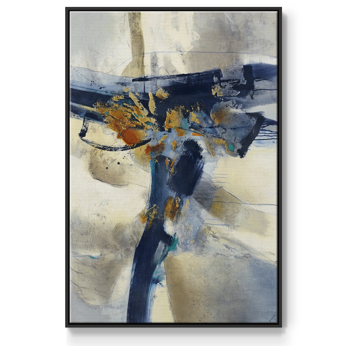 Blast Framed Premium Gallery Wrapped Canvas - Ready to Hang - 25 x 37 - Black Floating Frame