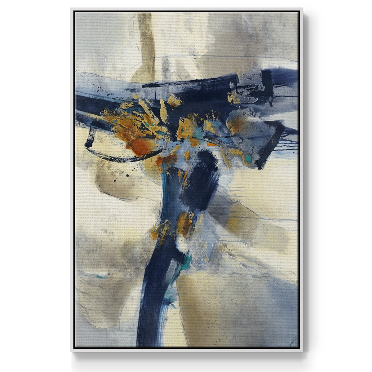 Blast Framed Premium Gallery Wrapped Canvas - Ready to Hang - 27 x 41 - White Floating Frame