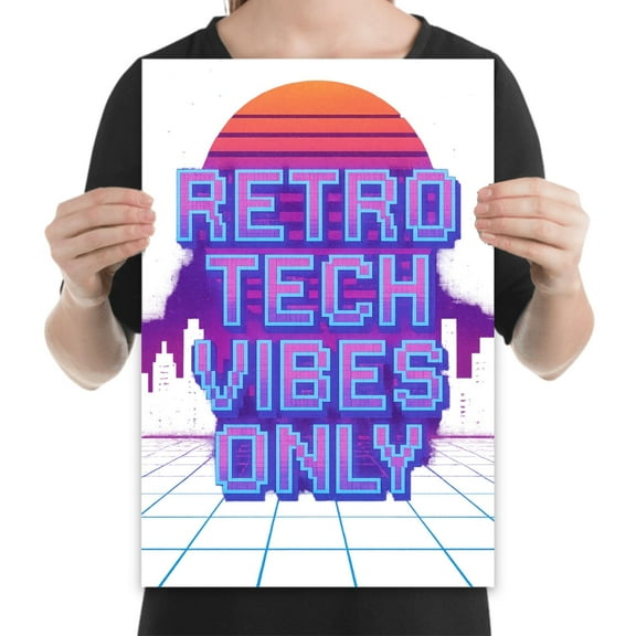 Retro Gaming Art - Gamer Room Decor - 13x19 Poster Print - Vintage Style