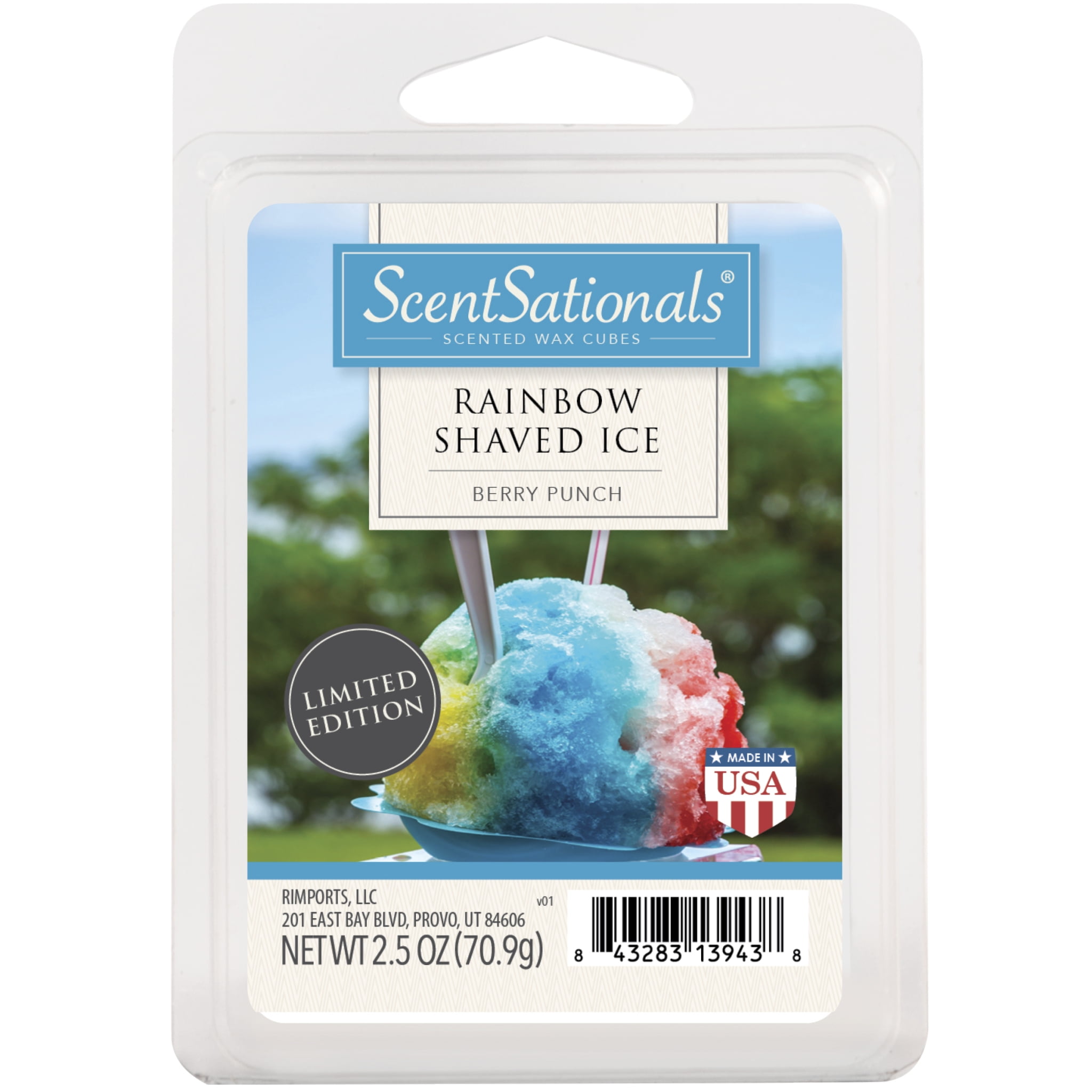 Blast From The Past Collection Rainbow Shaved Ice Scented Wax Melts