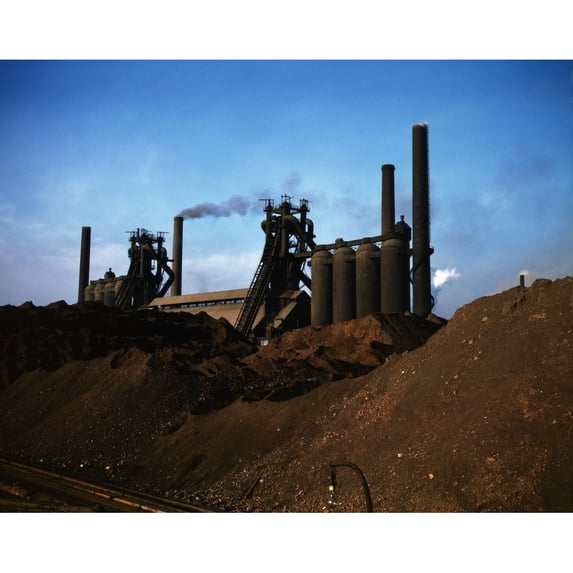 Blast Furnaces And Iron Ore At The Carnegie-Illinois Steel Corporation Mills History (36 x 24)