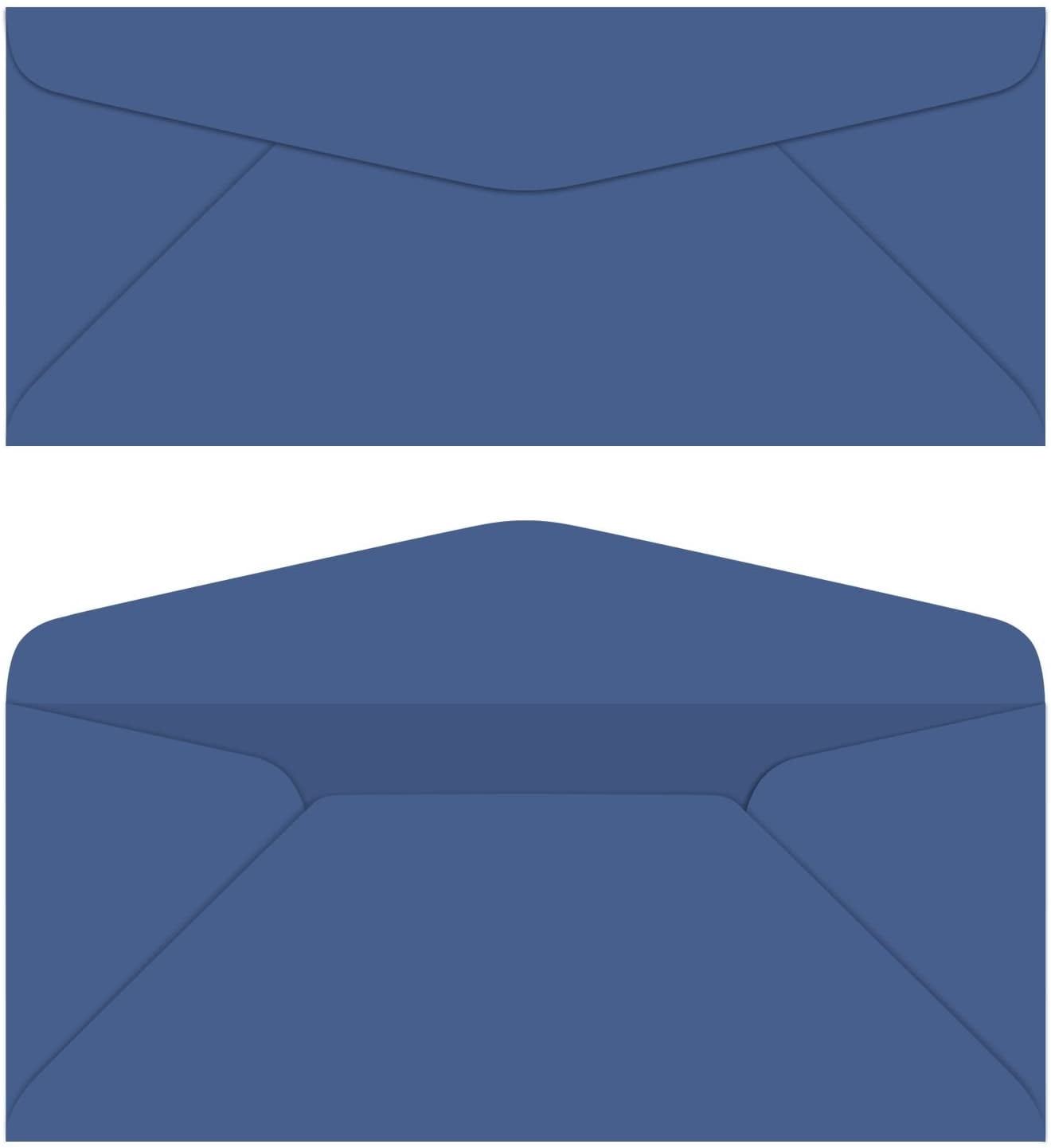 Dark Blue #10 Business Color Mailing Envelopes | 4 1/8 X 9 ½ inches | 24lb Bond Bright Color Paper (90 GSM) | 50 Envelopes Per Pack