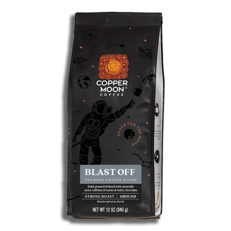 Copper Moon Ground Coffee, Strong Roast, Blast Off Blend, 12 oz. Bag
