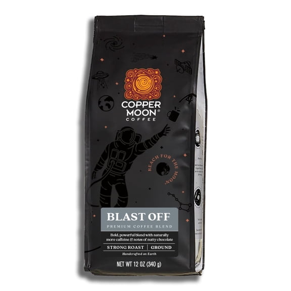 Copper Moon Ground Coffee, Strong Roast, Blast Off Blend, 12 oz. Bag