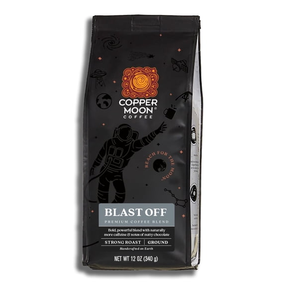 Copper Moon Ground Coffee, Strong Roast, Blast Off Blend, 12 oz. Bag